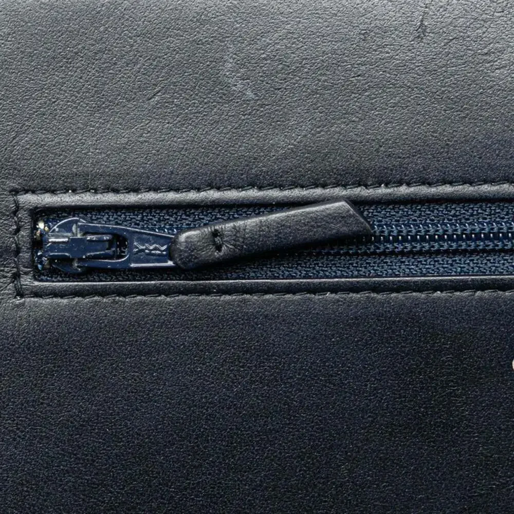 CHANEL Authentic White Leather Deauville Wallet